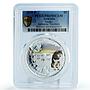 Australia 1 dollar Antarctic Territory Husky Dog Animals PR69 PCGS Ag coin 2010