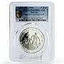 Bahrain 5 dinars Save the Children Volleyball Sports PR68 PCGS silver coin 1990