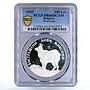 Bulgaria 100 leva Endangered Wildlife Wild Goat Fauna PR66 PCGS silver coin 1993