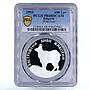 Bulgaria 100 leva Endangered Wildlife Wild Goat Fauna PR68 PCGS silver coin 1993