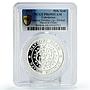 Uzbekistan 50000 som Traditional Navruz Holiday Flower PR69 PCGS Ag coin 2022