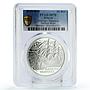 Belarus 20 rubles Amerigo Vespucci Ship Clipper SP70 PCGS silver coin 2010