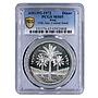 Iraq 1 dinar 25th Anniversary of Central Bank MS65 PCGS silver coin 1972