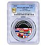 Ukraine 5 hryvnias In Unity Strength Countries Flags PR70 PCGS CuNi coin 2022