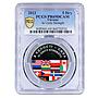 Ukraine 5 hryvnias In Unity Strength Countries Flags PR69 PCGS CuNi coin 2022