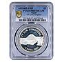Egypt 5 pounds Architecture Congress in Cairo Pyramids PR67 PCGS Ag coin 1985