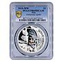 Niue 1 dollar Parnassius Apollo Butterfly Fauna PR69 PCGS silver coin 2010