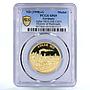 Germany Railways Trains Locomotives Adler 1835 SP69 PCGS gilded CuNi medal 1998