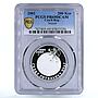 Czech Republic 200 korun National Football League Soccer PR69 PCGS Ag coin 2001