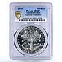 Czechoslovakia 500 korun National Federation Oak Tree MS67 PCGS silver coin 1988