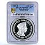 India 100 rupees Premier Minister Jawaharlal Nehru PR65 PCGS silver coin 1989