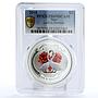 Niue 2 dollars Love is Precious Two Swans Birds PR69 PCGS colored Ag coin 2010