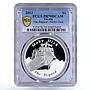 Tuvalu 1 dollar The Pequod Moby Dick Ship Clipper PR70 PCGS silver coin 2013