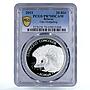 Belarus 20 rubles Endangered Wildlife Hedgehog Fauna PR70 PCGS silver coin 2011