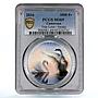 Cameroon 1000 francs True Love Swans Birds MS69 PCGS colored silver coin 2016