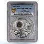 Niue 2 dollars Lucky Symbols Goodluck Goldfish PR70 PCGS silver coin 2013