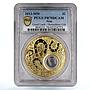 Niue 2 dollars Good Luck Horseshoe PR70 PCGS gilded silver coin 2013