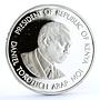 Kenya 1000 shillings Central Bank Jubilee President Daniel Moi silver coin 1991