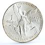 Mexico 1 onza Libertad Angel of Independence silver coin 1985