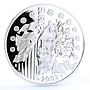 France 1 1/2 euro Introduction of the Euro Woman Flags proof silver coin 2003