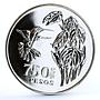 Colombia 750 pesos Endangered Wildlife Colibri Bird Fauna silver coin 1978