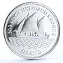 Iceland 500 kronur Icelandic Banknotes Ship Clipper silver coin 1986