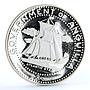 Anguilla 4 dollars Atlantic Star Ship Clipper Seafaring proof silver coin 1970