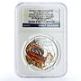 Tuvalu 1 dollar Spider Hunting Scorpion Animals Fauna PF70 NGC silver coin 2014