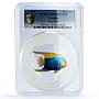 Vanuatu 50 vatu Tropical Fish Angelfish Fauna PR70 PCGS colored silver coin 2006