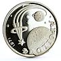 Fujairah 10 riyals Apollo XIV Moon Landing Program proof silver coin 1970