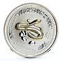 Australia 1 dollar Lunar Calendar I Year of the Snake gilded silver coin 2001