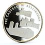 Switzerland 20 francs Bellinzona Castles Architecture proof silver coin 2004