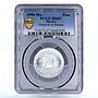 Mexico 1 peso Disco de La Muerte Disc of Death MS67 PCGS silver coin 1998