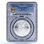 Mexico 1/2 onza Libertad Angel of Independence MS67 PCGS silver coin 2002