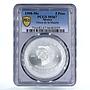 Mexico 5 pesos Disco de La Muerte Disc of Death MS67 PCGS silver coin 1998