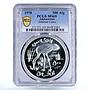 Afghanistan 500 afghanis Endangered Wildlife Crane Bird MS69 PCGS Ag coin 1978