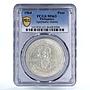 Philippines 1 peso 100 Anniversary Birth Apolina Mabini MS63 PCGS silver 1964