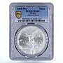 Mexico 1 onza Libertad Angel of Independence MS69 PCGS silver coin 2000