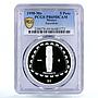 Mexico 5 pesos Precolombina Sacerdote Toltec Statue PR69 PCGS silver coin 1998