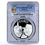 Bulgaria 10 leva Euro Integration Plovdiv City PR69 PCGS silver coin 1999