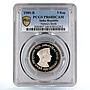 India 5 rupees Premier-Minister Jawaharlal Nehru PR68 PCGS CuNi coin 1989