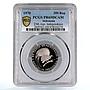 Indonesia 200 rupiah Independence Great Bird PR69 PCGS silver coin 1970