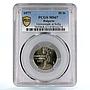 Bulgaria 50 stotinki University Sport Games in Sofia MS67 PCGS CuNi coin 1977