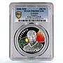 Armenia 100 dram Kings of Football Eusebio PR69 PCGS silver coin 2008