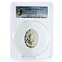 Ghana 5 cedis Architecture Rococo Style Sculpture Art PR69 PCGS silver coin 2014