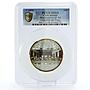 Cook Islands 20 dollars Leonardo da Vinci Last Supper Art MS68 PCGS Ag coin 2008