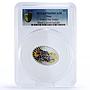 Niue 2 dollars Lunar Calendar Year of the Snake PR69 PCGS colored Ag coin 2013