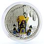 Cook Islands 5 dollars Soviet Cartoons Bremen Musicians Detective Ag coin 2011