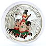 Cook Islands 5 dollars Soviet Cartoons Bremen Musicians Robbers silver coin 2011