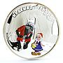 Cook Islands 5 dollars Soviet Cartoons Red Riding Hood Girl Wolf Ag coin 2013